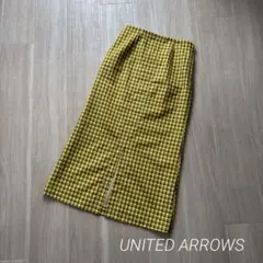UNITED ARROWS BONOTTO チェック Aライン スカート
