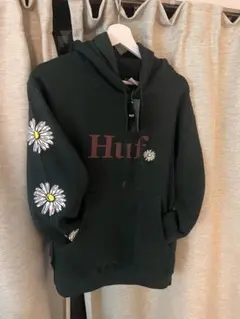 HUF パーカー デイジー 花柄 ブラック