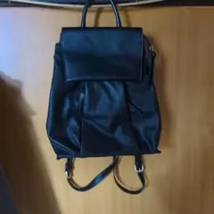 黒 合成皮革 2WAYリュック