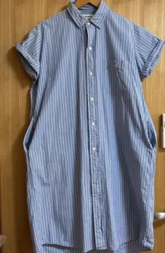 Gymplex ストライプ 半袖　シャツワンピース