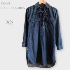 ★Shiho様専用❤️ポロラルフローレン レースアップデニムシャツワンピース　長袖