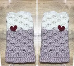 ハンドウォーマー　手編み　ハンドメイド