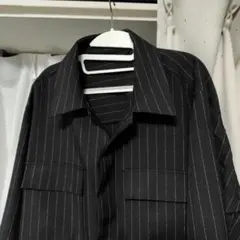 GU ストライプ ダブルポケットシャツ Мサイズ