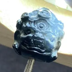 TP486-2半額以下セール★大黒天様彫刻　瑪瑙　天然石ビーズパーツ　半額以下