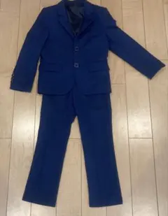 ネイビー スーツ ベスト 蝶ネクタイ付き