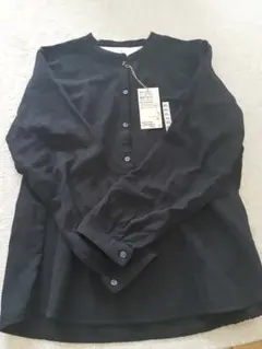 無印良品　カポック混　オーガニックコットン　二重ガーゼ長袖ブラウス　XL