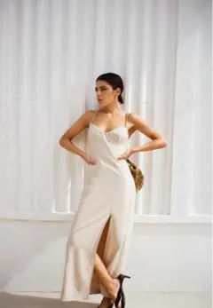 ZARA ミディ丈キャミソールワンピース