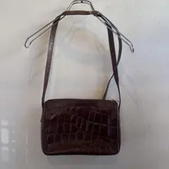 a**様 B-3 クロコダイル型押しレザーショルダーバッグ