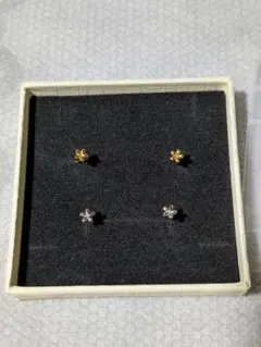 花型ピアス ステンレス製