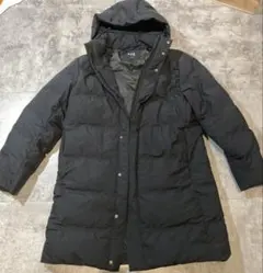 【UNIQLO】シームレスダウン　ロングコート ネイビー Ｌ