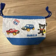 DOUBLE.B お弁当袋 車とクマのイラスト