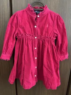 RALPH LAUREN 長袖ワンピース 90/52 赤