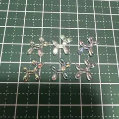 A184.ネイルパーツ デコパーツ 6個 犬 プードル 風船