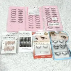 EYEMAZING DAISO SHEIN つけまつげ ネイルチップ まとめ売りのサムネイル