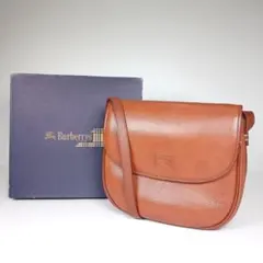 バーバリー ヴィンテージ 80s オールレザーショルダーバッグ