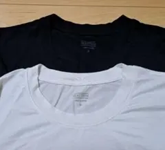 ユニクロ HEATTECH クルーネックT 長袖 黒 白2枚セット