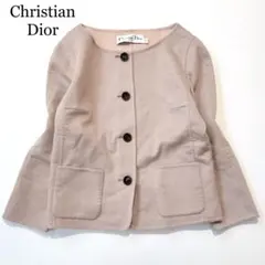 【極美品】Christian Dior ノーカラージャケット カシミヤ 100%のサムネイル
