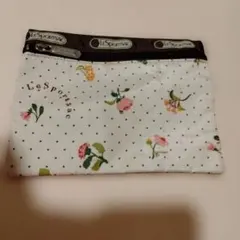 LeSportsac 花柄ドットポーチ
