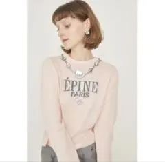 エピヌ ÉPINE PARIS knit pinkピンク ロゴニットのサムネイル