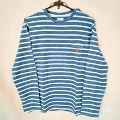 ①【 COEN 】ボーダー長袖Tシャツ/カットソー（L）のサムネイル