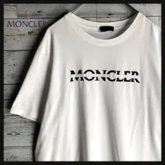 【希少XLサイズ】モンクレール☆ センタービッグ刺繍ロゴ入り 半袖 Tシャツ.