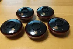 蓋付き 塗りお椀 5つセット