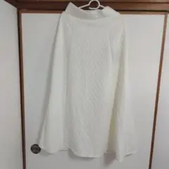 キルティング ロングスカート アイボリー M