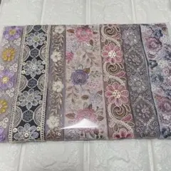 n*o様 インド刺繍リボン　アソートセット　50cm×7本