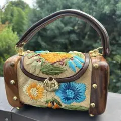 美品 ミケランジェロ パッチワーク ハンドバッグ 魚 ビジュー - メルカリ