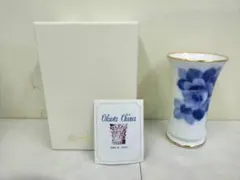 ０２大倉陶園 ブルーローズ（8011）花器　花瓶　フラワーベースのサムネイル