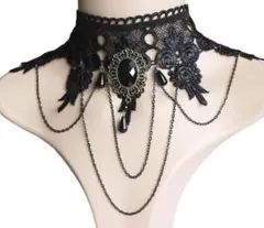 ブラックレース チョーカー&ブレスレット セット