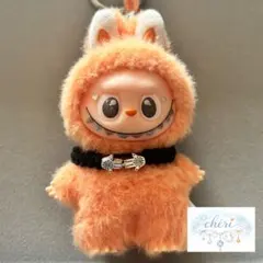 イニシャルらぶぶネックレス（手）ワックスコード編み込み