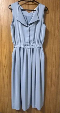 【美品】アーバンリサーチ ロングワンピース くすみブルー フリーサイズ 春