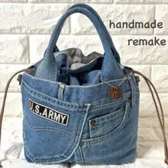 【handmade】 ●デニムリメイク　●トートバック●巾着バッグ
