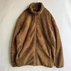 ユニクロ　ファーリーフリースフルジップジャケット メンズ　XL ベージュ