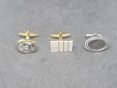 dunhill ダンヒル カフスボタン シルバー ゴールド ロゴ ヴィンテージ