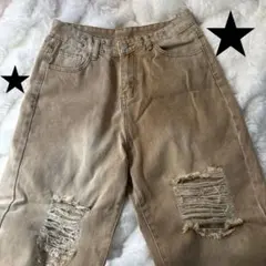 ダメージ デニム ジーンズ y2k 古着 ストリート アメカジ