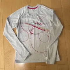 asics グラフィック長袖Tシャツ ホワイト