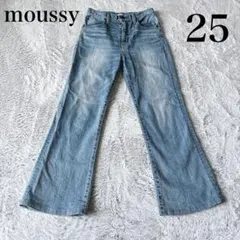 moussy マウジー デニム　フレア 人気　ハイウエスト flare 25