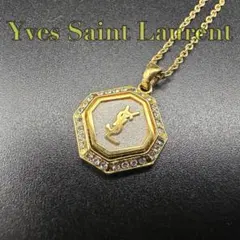 美品✨　YSL　サンローラン　ネックレス　ロゴ　刻印　1736