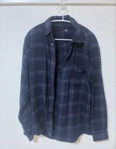 UNIQLO フランネルチェックシャツ 長袖のサムネイル