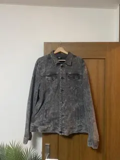 メンズブラックデニムジャケット