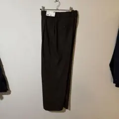 新品未使用！UNIQLO タックワイドパンツS ダークブラウン