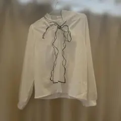 ブラウス リボン ホワイト