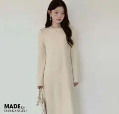 DARKANGEL 裏起毛ワンピース　ライトベージュ