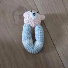 ハンドメイド くまのラトル ベビーおもちゃ
