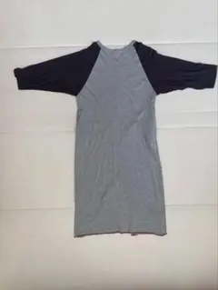ビッグスリーブラグランTシャツワンピース