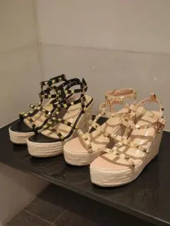 【即購入⭕️】完売品 Ciel ‪‪❤︎‬ スタッズジュートサンダル