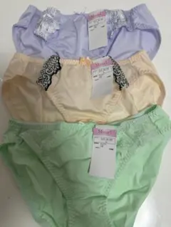 レディースショーツ レース付き　3色セット　 Lサイズ