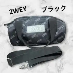 ROXY ロゴ総柄ブラックミニボストンショルダーバッグ2WEYのサムネイル